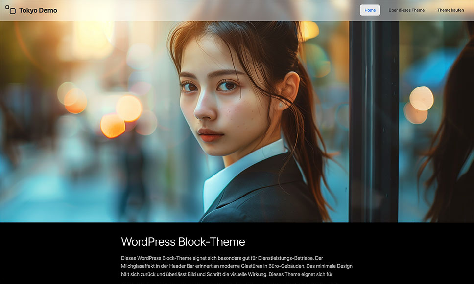 Screenshot Block-Theme Tokyo Dark Mode